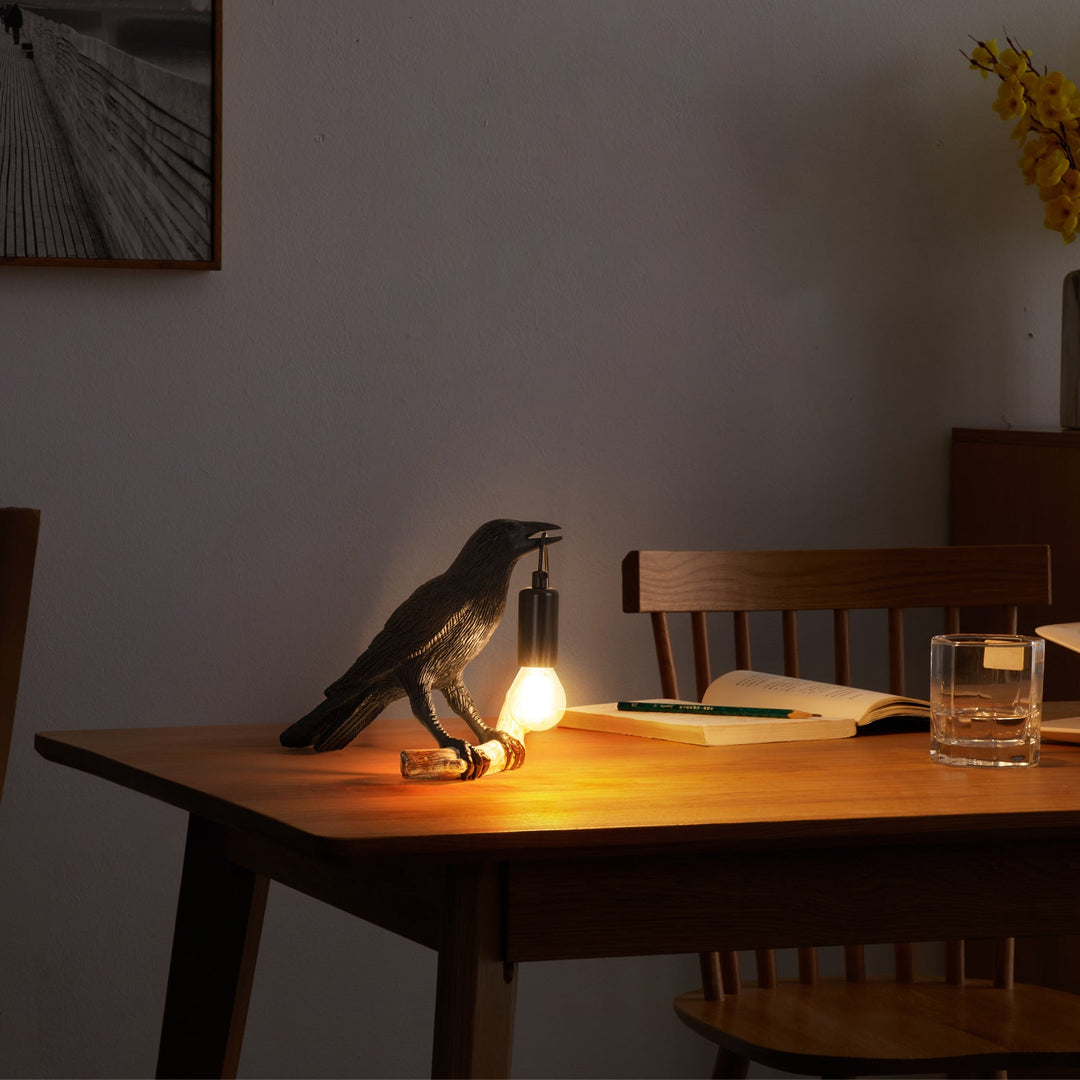 Kreativ Fågel Bordslampa Sänglampa Nattljus Vardagsrum Sovrum Atmosfär Mini Lampa