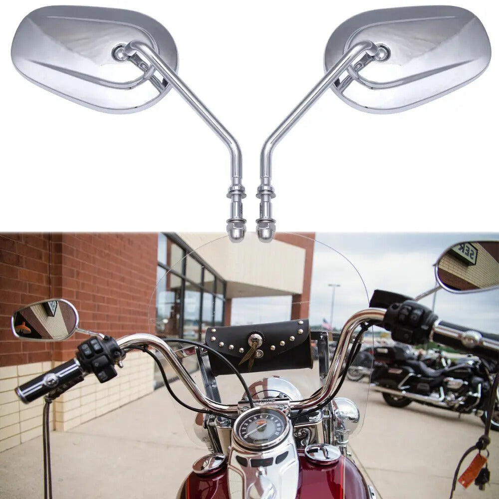 Justerbar Motorcykelbackspegel med Högkvalitativ Kromfinish