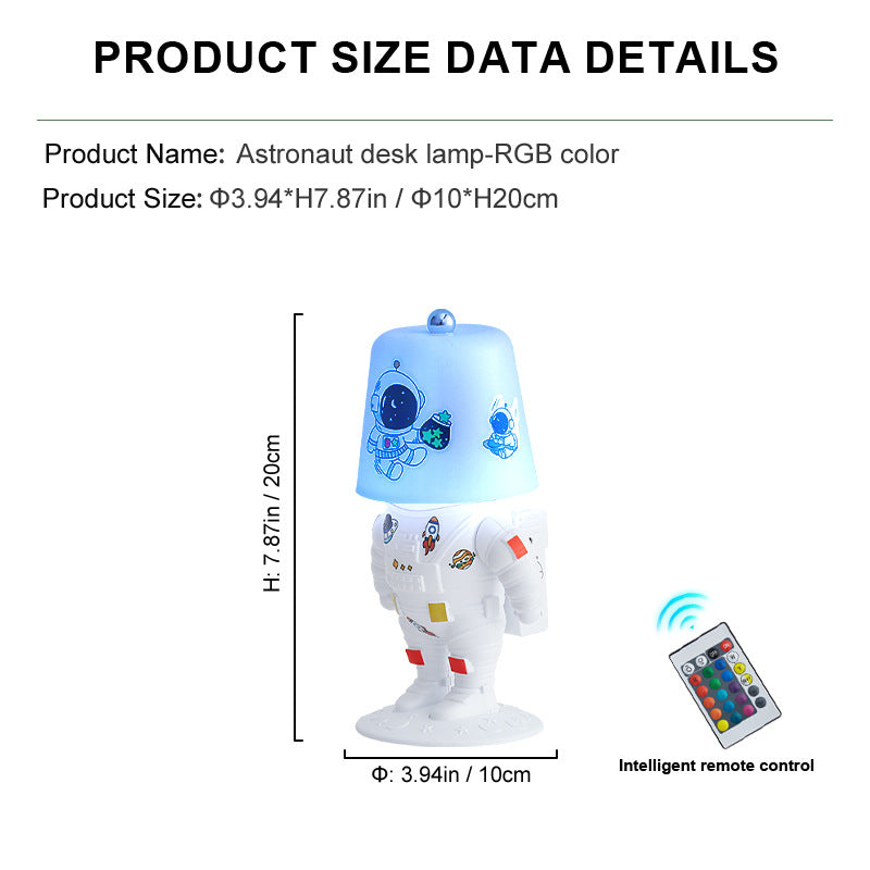 Astronaut Månlampa Resin Nattljus Sängkammare Sängbord Dekor Kreativ Gåva