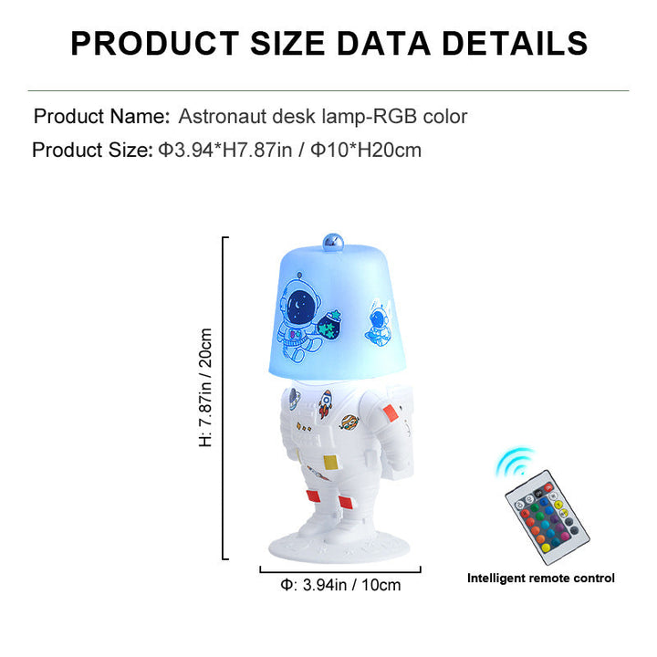 Astronaut Månlampa Resin Nattljus Sängkammare Sängbord Dekor Kreativ Gåva