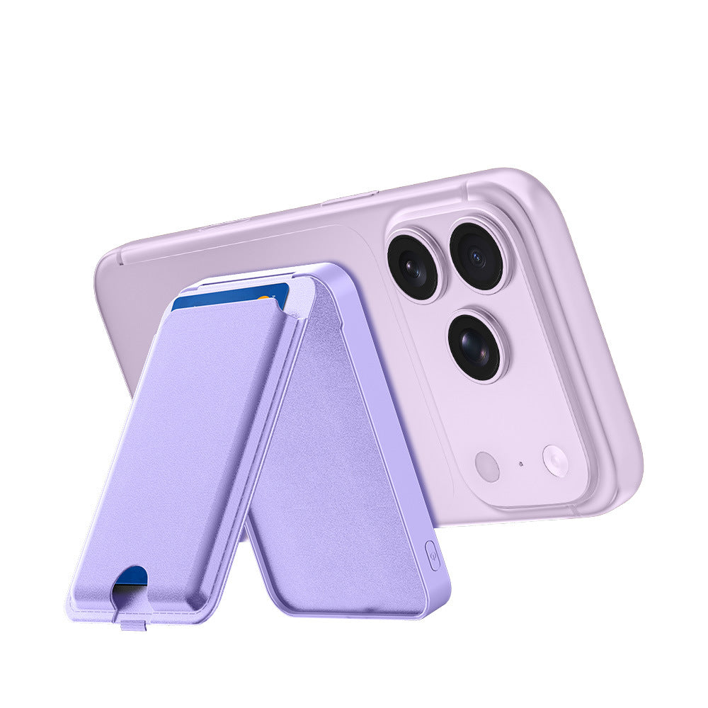 Smartphonefodral med integrerat kortfack och stativ