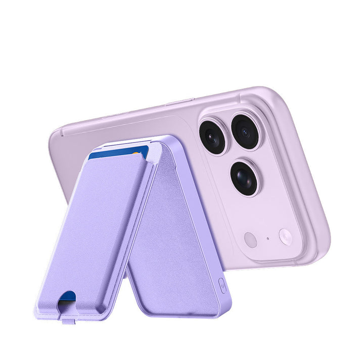 Smartphonefodral med integrerat kortfack och stativ