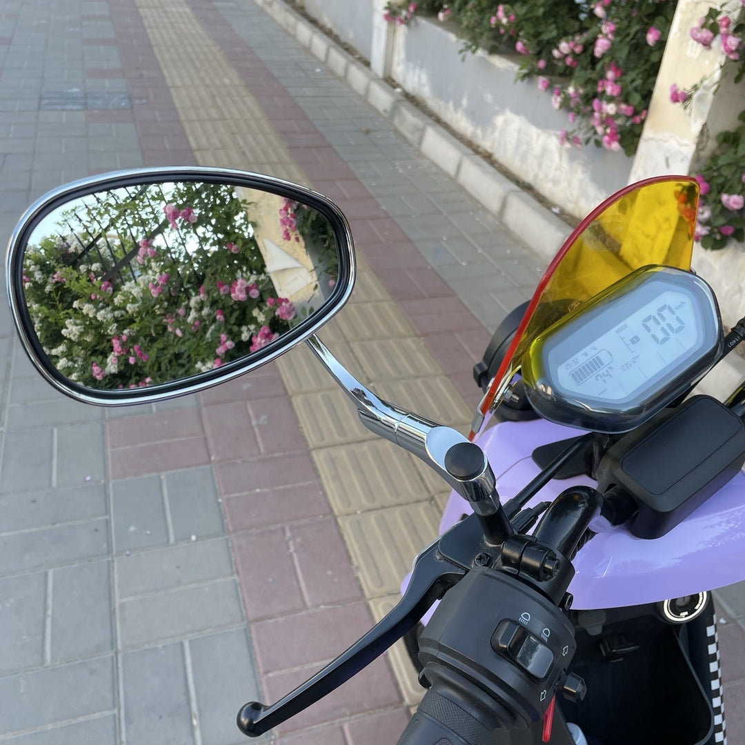 Kromade Justerbara Motorcykelbackspeglar