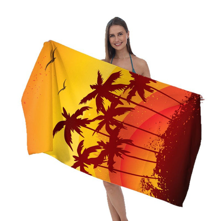 Strandhandduk med spegel-mandaladesign