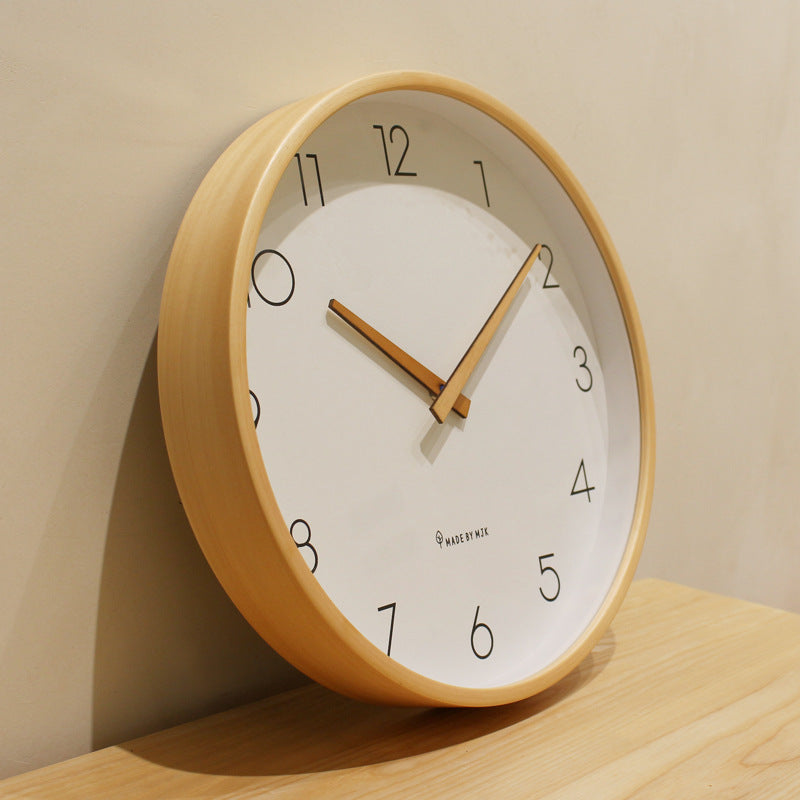Nordisk Minimalistisk Trä Tyst Väggklocka