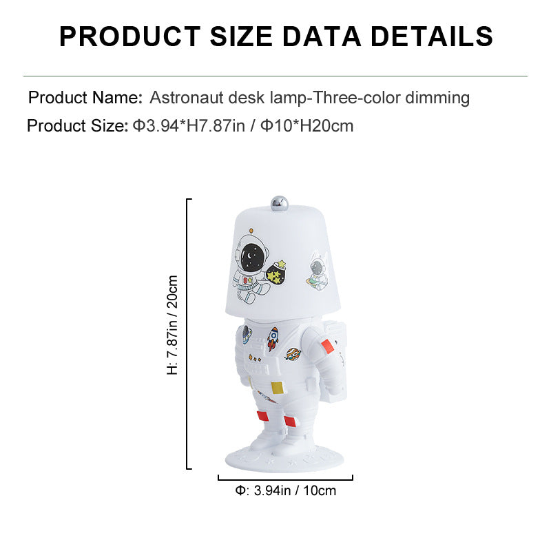 Astronaut Månlampa Resin Nattljus Sängkammare Sängbord Dekor Kreativ Gåva