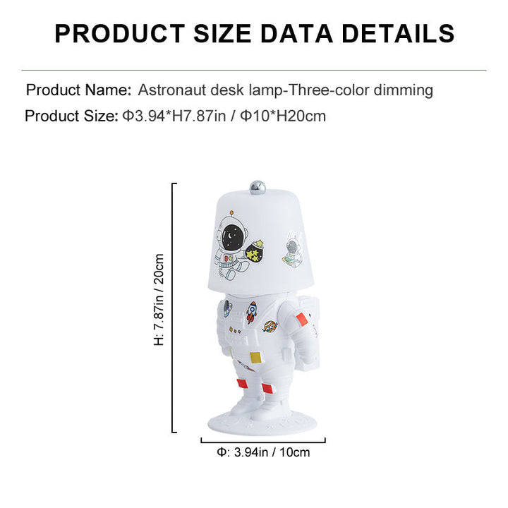 Astronaut Månlampa Resin Nattljus Sängkammare Sängbord Dekor Kreativ Gåva