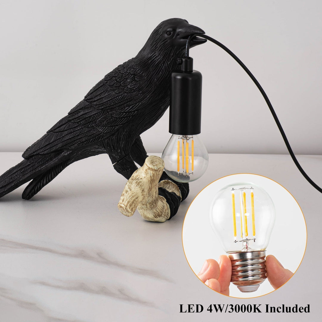 Kreativ Fågel Bordslampa Sänglampa Nattljus Vardagsrum Sovrum Atmosfär Mini Lampa