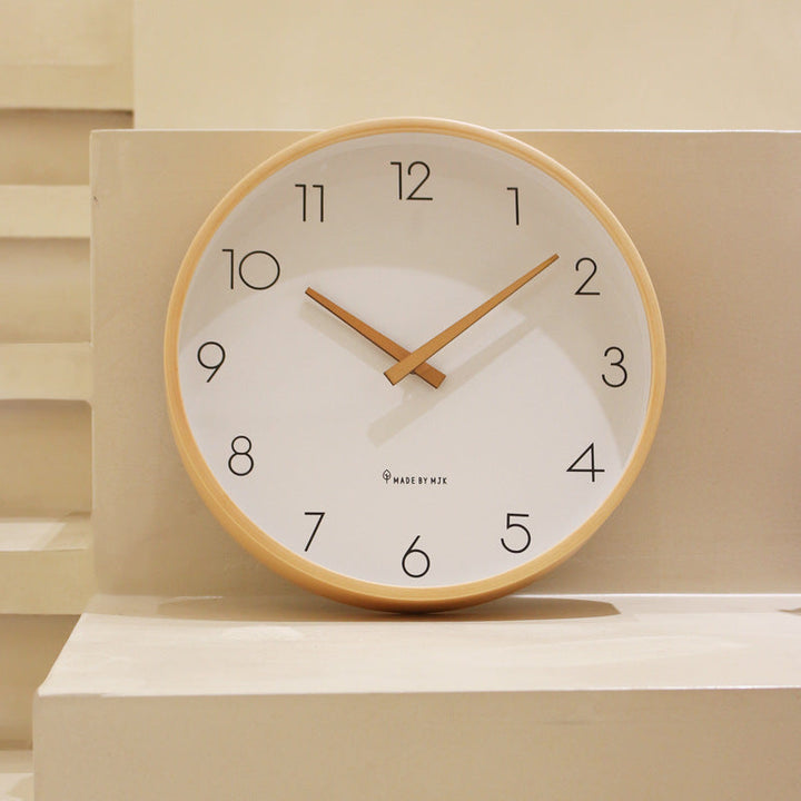 Nordisk Minimalistisk Trä Tyst Väggklocka