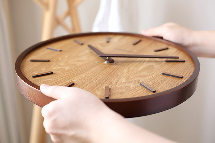 Minimalistisk Tyst Träväggsklocka 30 cm