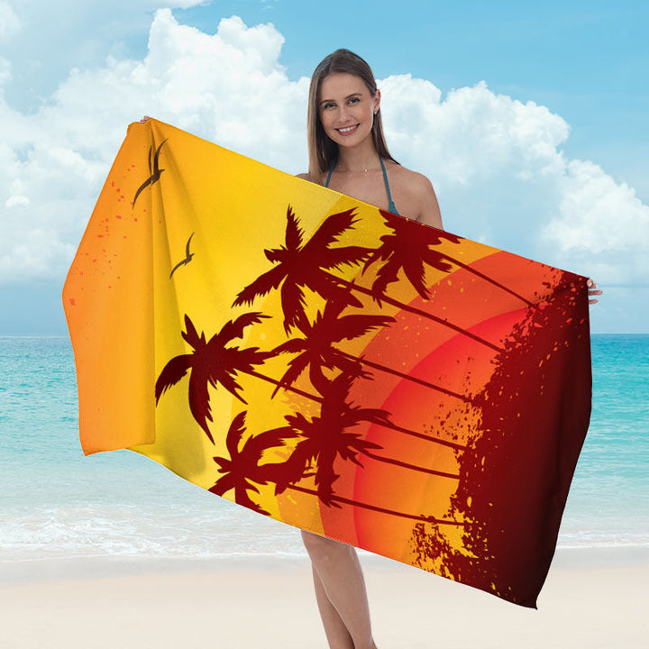 Strandhandduk med spegel-mandaladesign