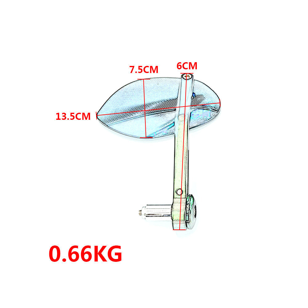 Ergonomisk motorcykelbackspegel med repfria ytor