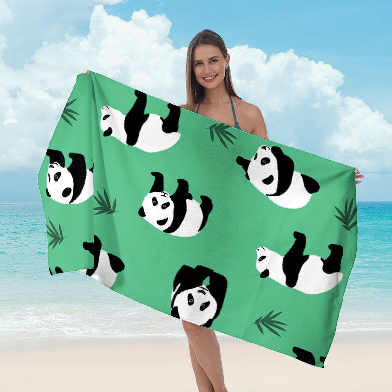 Strandhandduk med spegel-mandaladesign