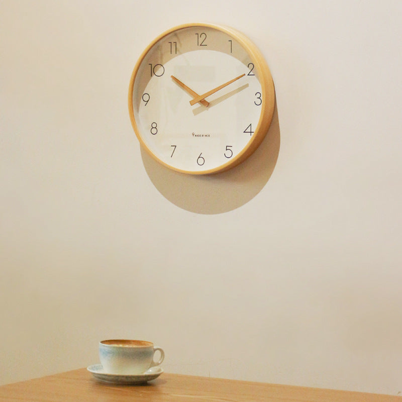 Nordisk Minimalistisk Trä Tyst Väggklocka