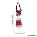 Unisex patriotisk randig hundhalsduk med justerbar elastisk krage