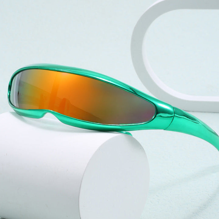 Kvinnors Sportiga Solglasögon med Ergonomisk Design och Spegelglas