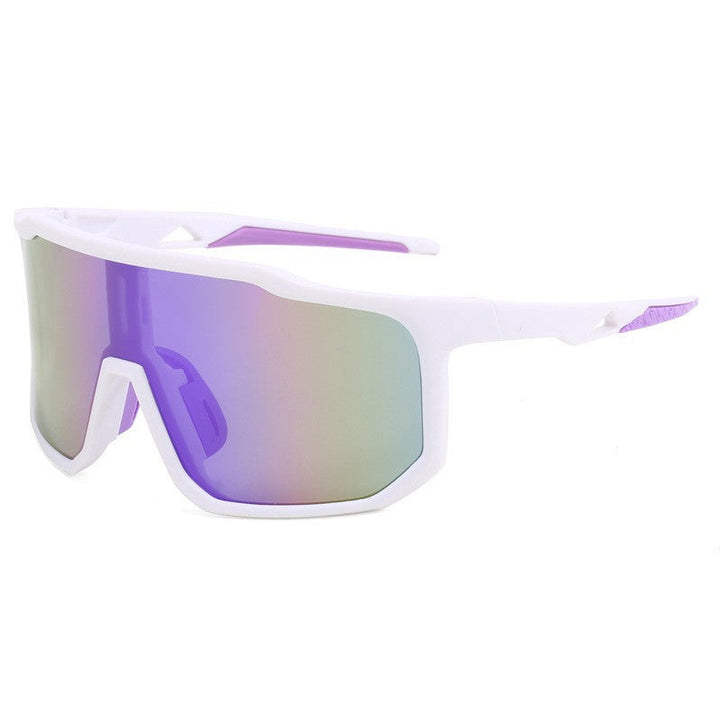 Damernas sportiga racingglasögon med brett synfält och moderna spegelglas