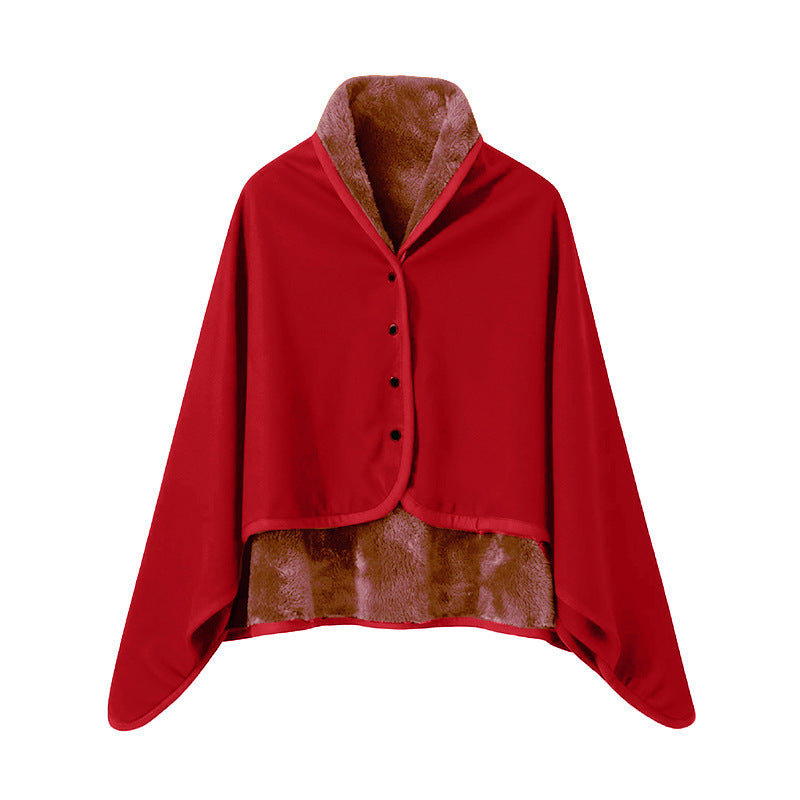 Kvinnors Eleganta Snuggle Blanket med Krage