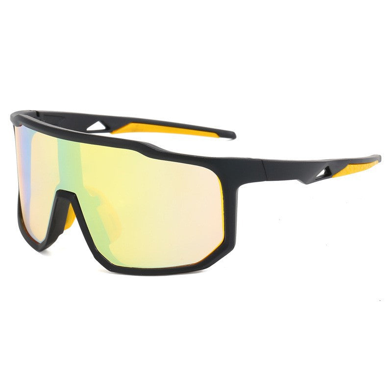 Damernas sportiga racingglasögon med brett synfält och moderna spegelglas