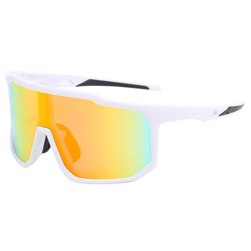 Damernas sportiga racingglasögon med brett synfält och moderna spegelglas