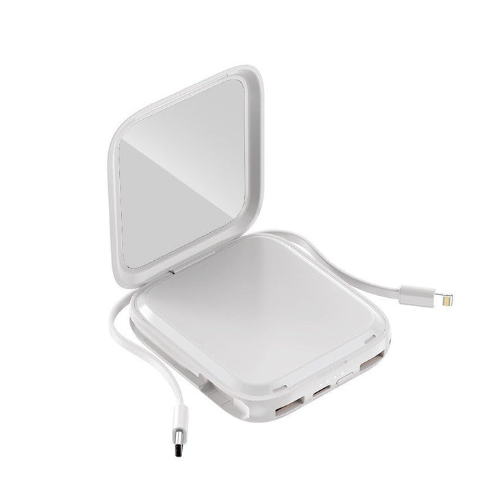 Bärbar kosmetisk powerbank med integrerat spegel