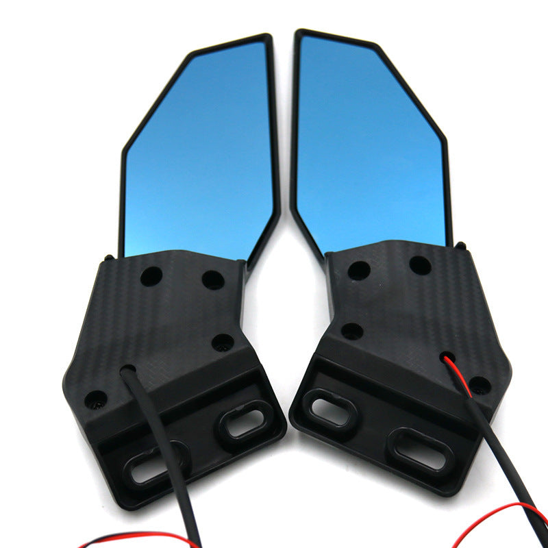 Motorcykelbackspegelsats med integrerad LED-blinkers