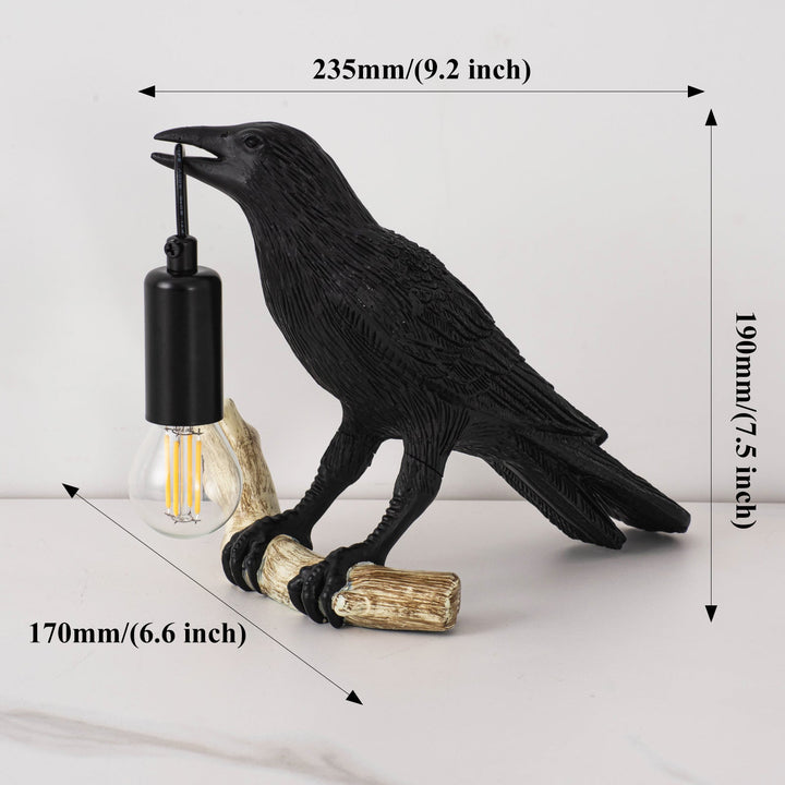 Kreativ Fågel Bordslampa Sänglampa Nattljus Vardagsrum Sovrum Atmosfär Mini Lampa