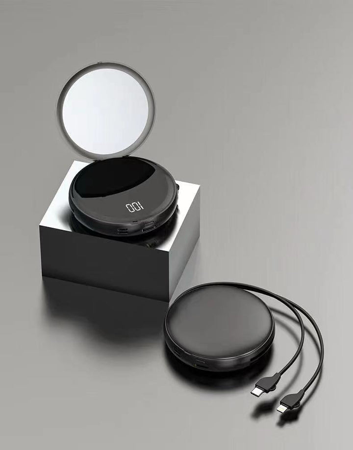 Bärbar spegel med USB-laddningsfunktion