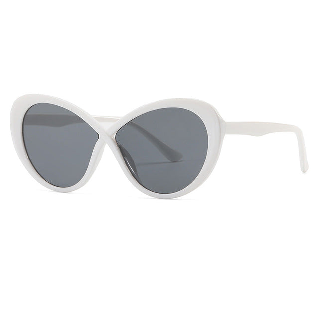 Kvinnors Cat-Eye Solglasögon med Spegelglas
