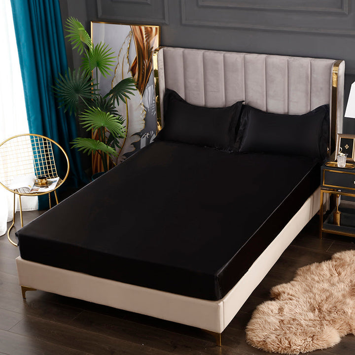 Silkesatin Elastisk Fodrad Lakan med GRATIS* Silkesatin Örngott