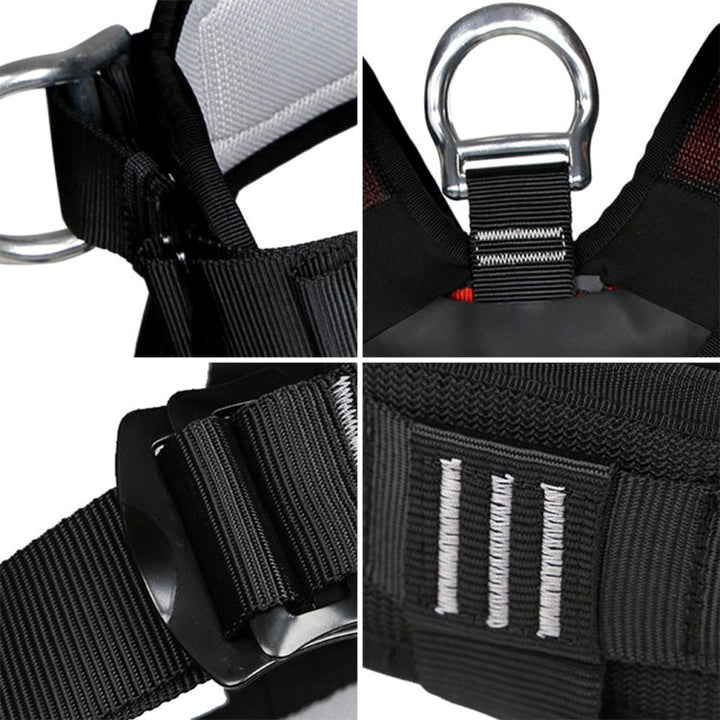 XINDA XDA9516 Utomhus Klättring Polyester Högstyrka Rep Justerbar Sänkhjälm Fullkropps Säkerhetssele