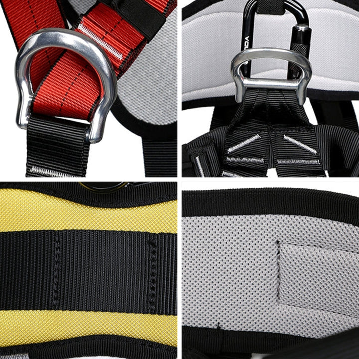 XINDA XDA9516 Utomhus Klättring Polyester Högstyrka Rep Justerbar Sänkhjälm Fullkropps Säkerhetssele