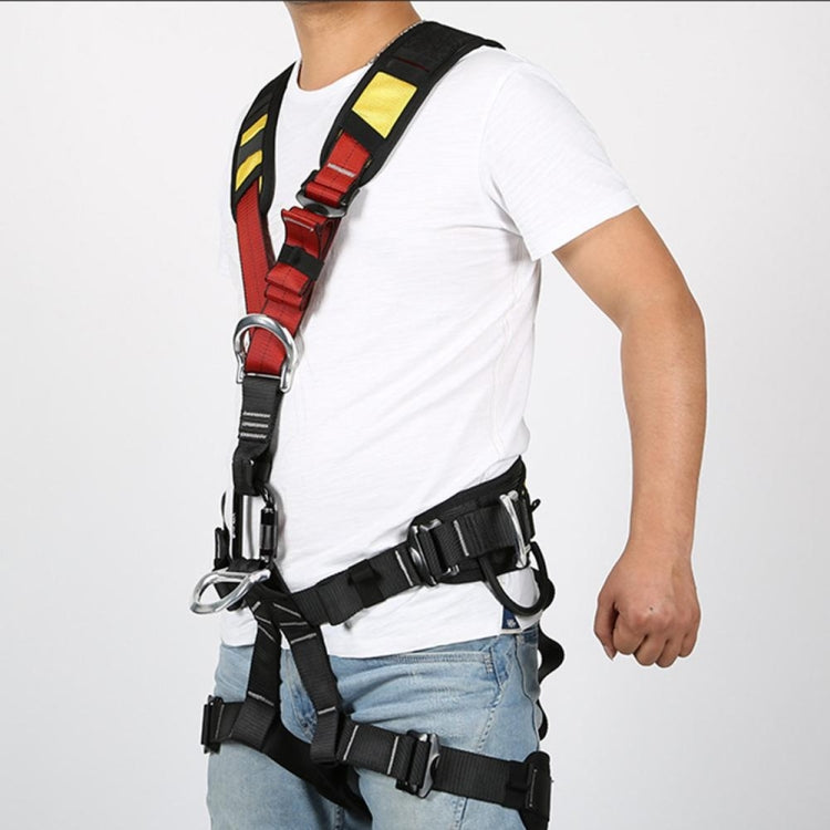 XINDA XDA9516 Utomhus Klättring Polyester Högstyrka Rep Justerbar Sänkhjälm Fullkropps Säkerhetssele