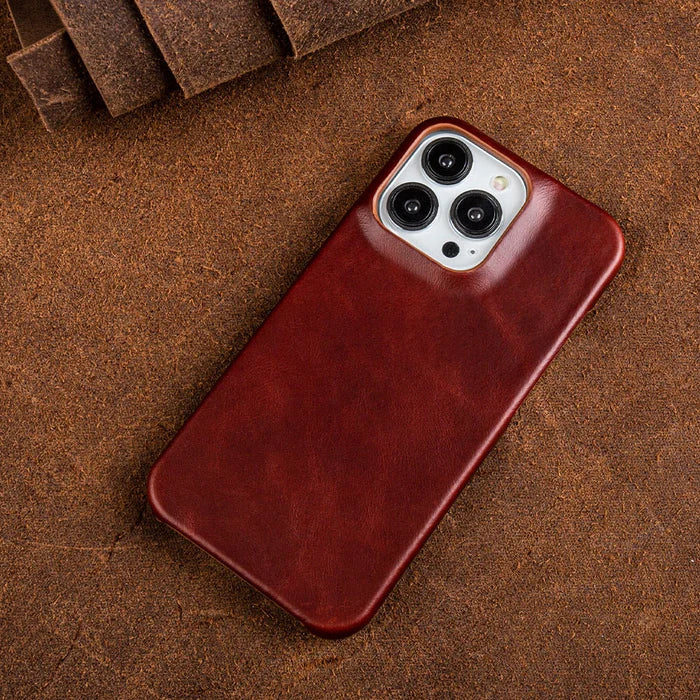 Oljewax Äkta Läder Apple iPhone Fodral
