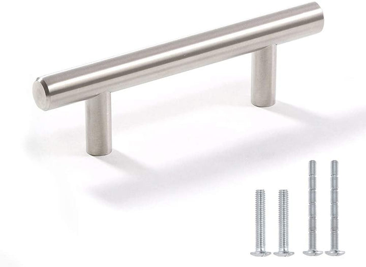 Borstad Nickel Modern Rostfritt Stål Lådhardware T-Bar Handtag