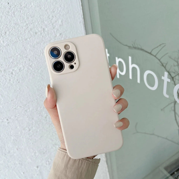 Pastell Solid färg Silikon iPhone-fodral