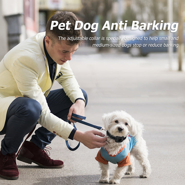 Smärtfri Anti-Bark Krage – Vibrationer &amp; Ultraljud för Hundar