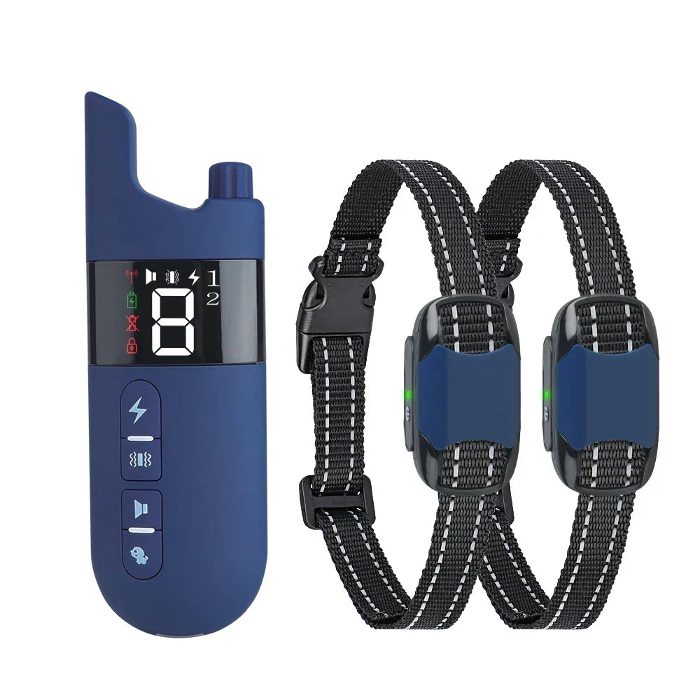 Elektrisk Hundträningshalsband – 500m Fjärrkontroll, Vattentålig IPX7, Stöt, Vibration &amp; Ljudlägen