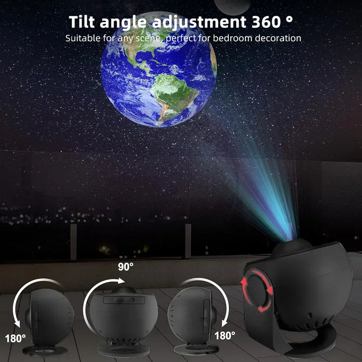 Aurora Galaxy Projektor - Planetarium Nattljus 13 Filmer