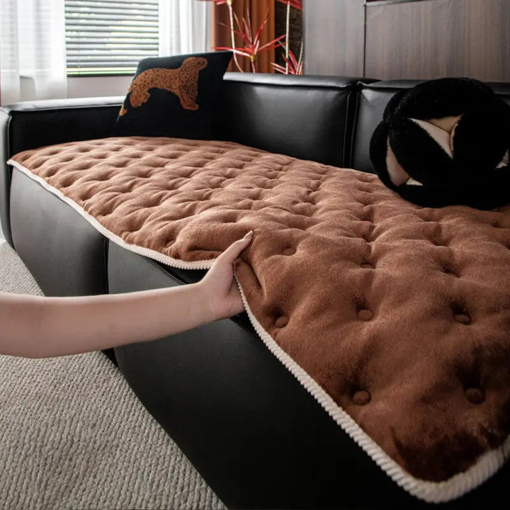 Plush Button-Tufted Sofföverdrag