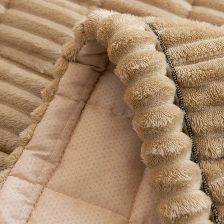 Plush Fållade Kanter Sofföverdrag