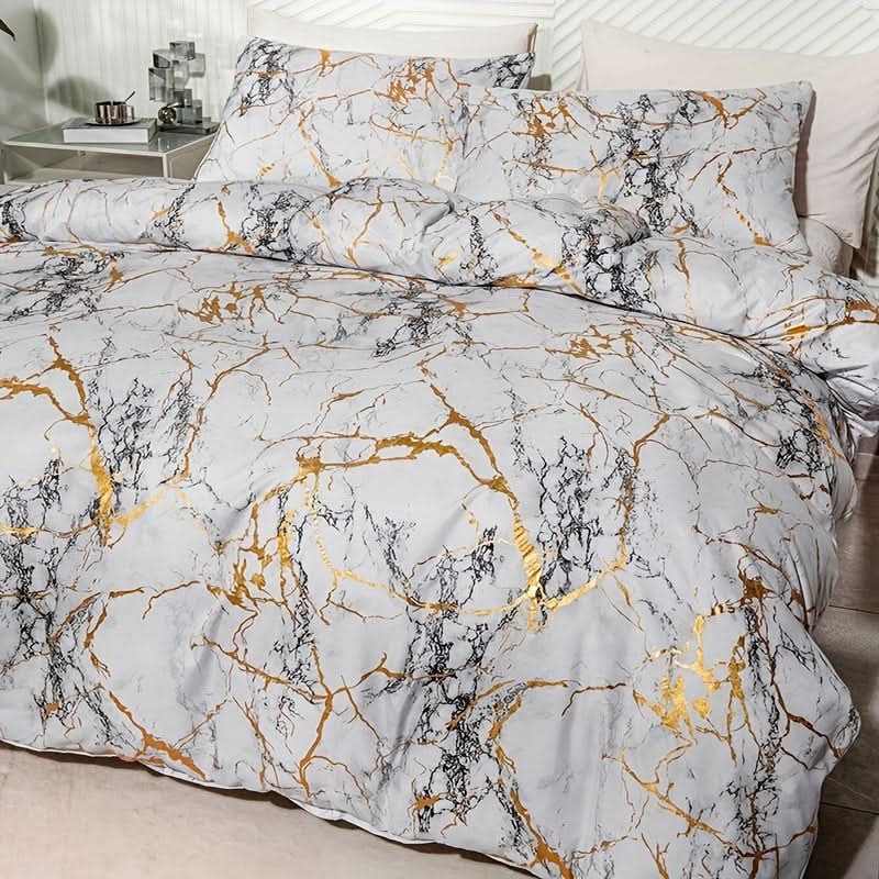 Marmor Design Duvet Täcke Set för Modernt Sovrum