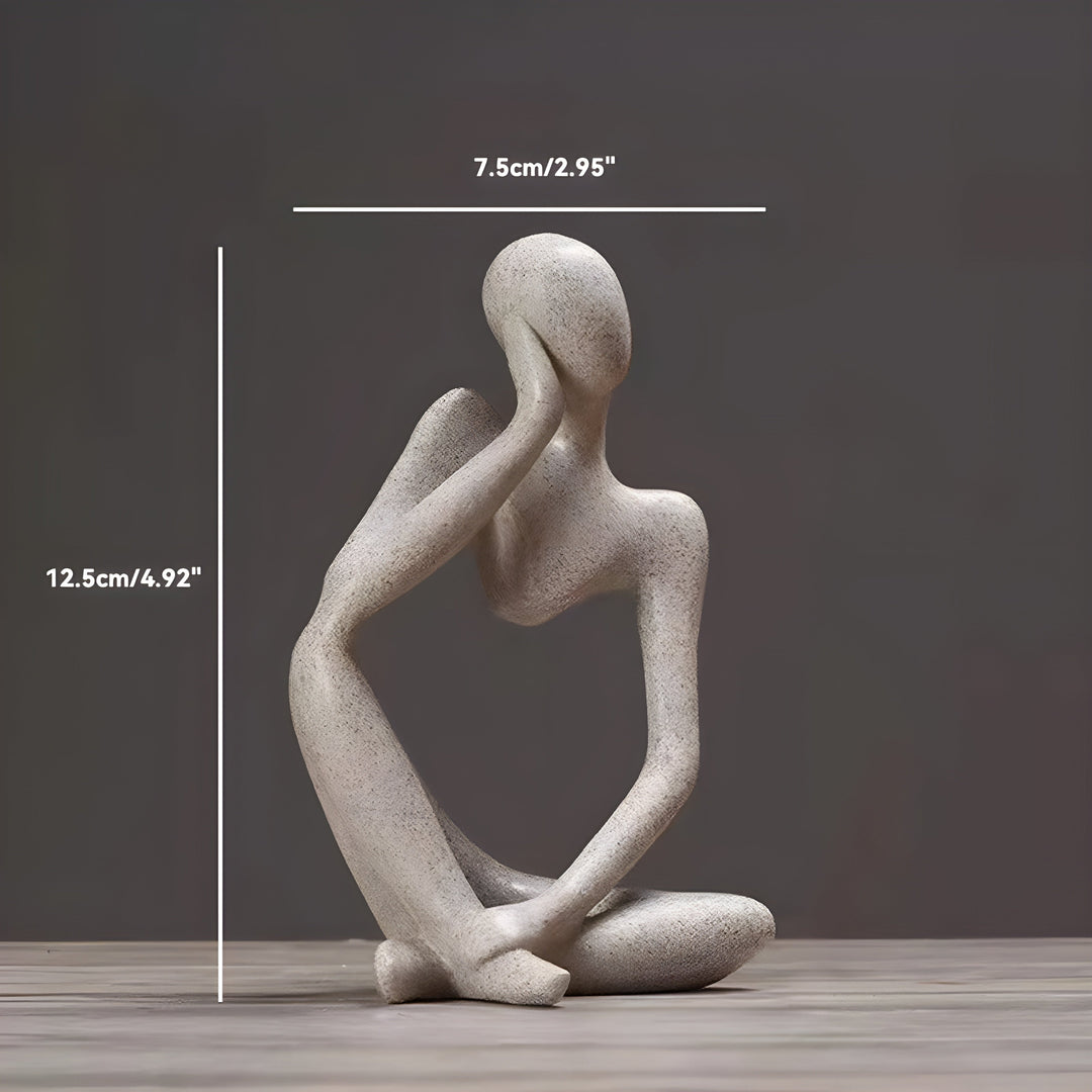 Abstrakt Tänkare Skulptur Heminredning