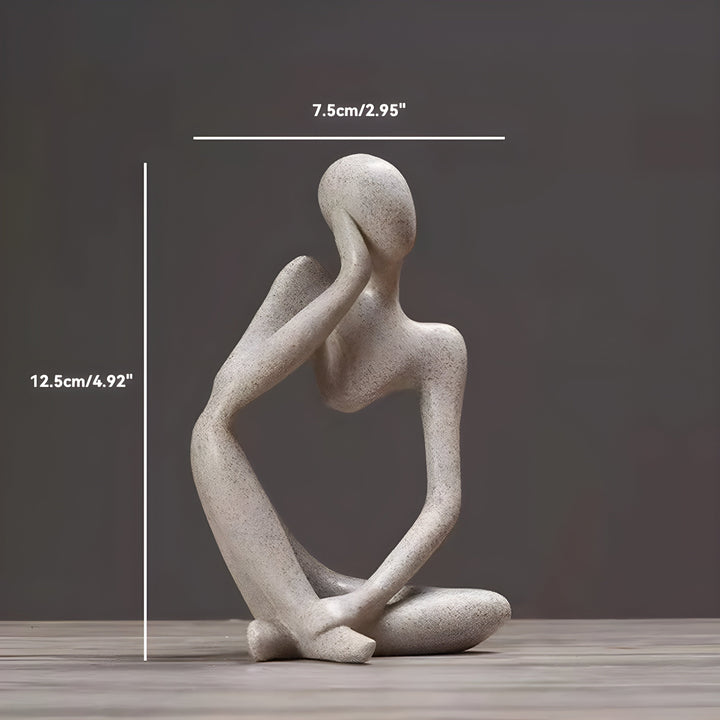 Abstrakt Tänkare Skulptur Heminredning