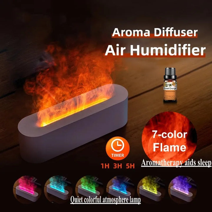 Flame Aroma Diffuser med 7 färger | Luftrenare