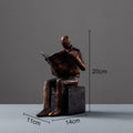 Läsare Skulptur Bokstöd Bokstöd Abstrakt Karaktär Resin Staty Desk Dekoration Figurer Statuett Nordisk Heminredning