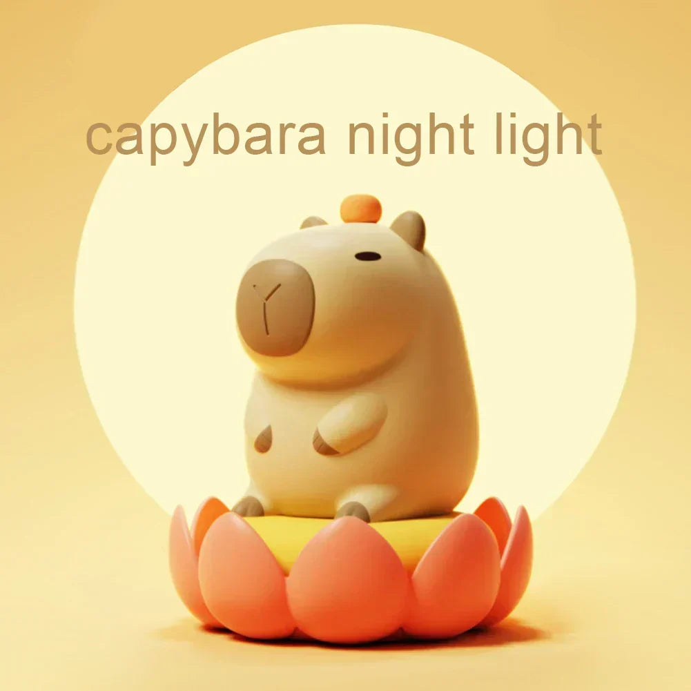 Capybara Light - Uppladdningsbar tecknad Capybara silikon nattlampa med 800mAh batteri