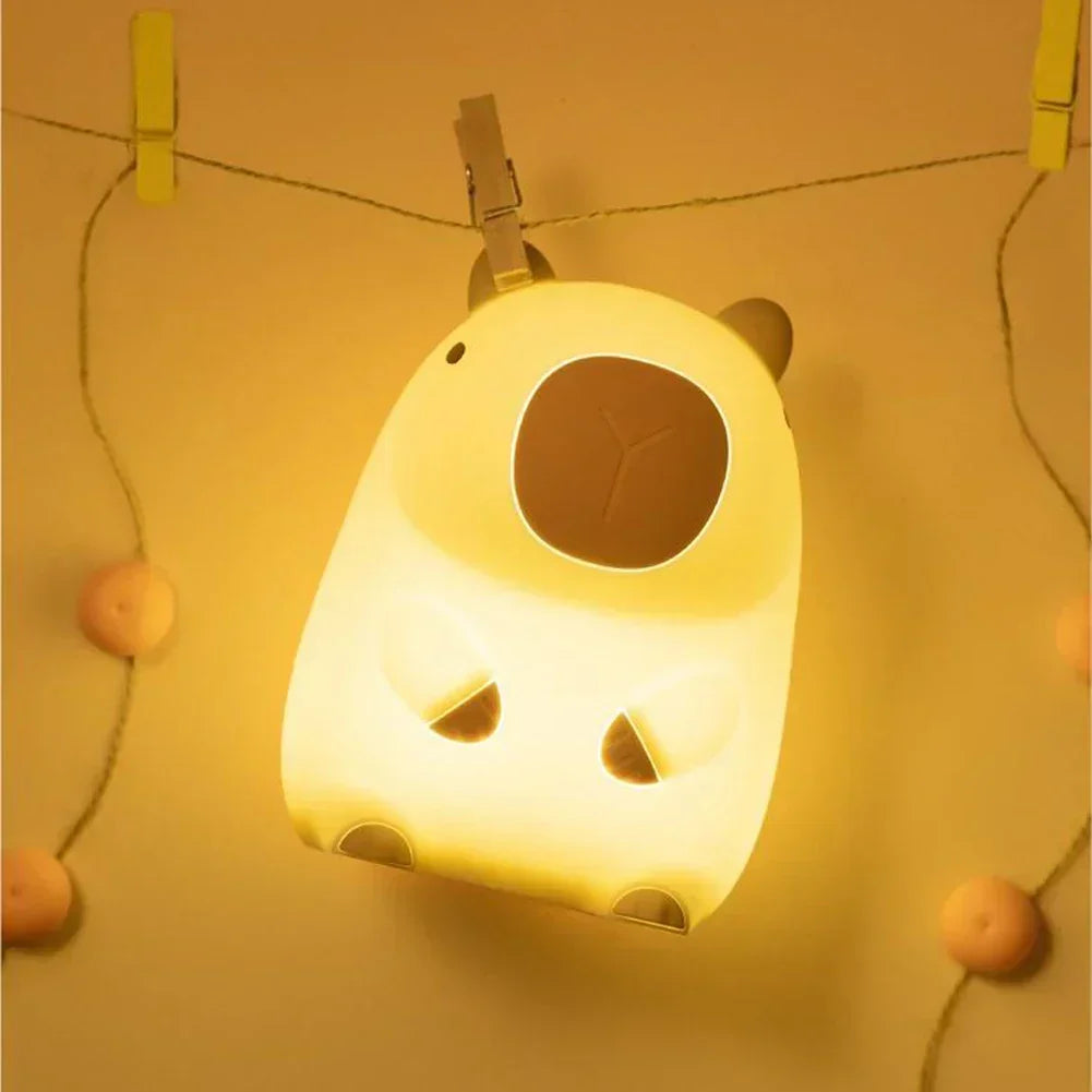 Capybara Light - Uppladdningsbar tecknad Capybara silikon nattlampa med 800mAh batteri