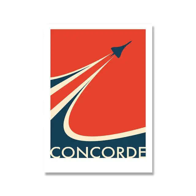 Retro Concorde Flygplansaffisch på Canvas