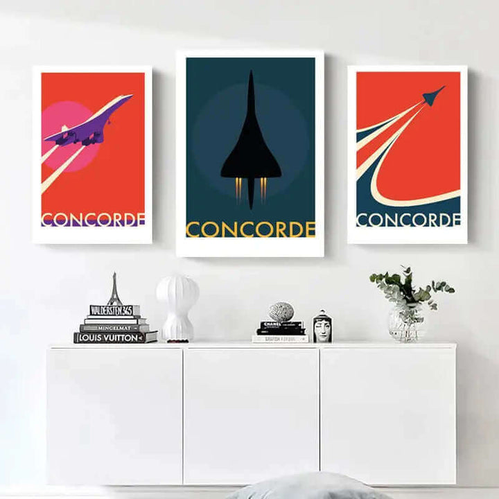 Retro Concorde Flygplansaffisch på Canvas